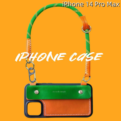iPhone 14 Pro Max Leather Case | with Strap and Wallet
