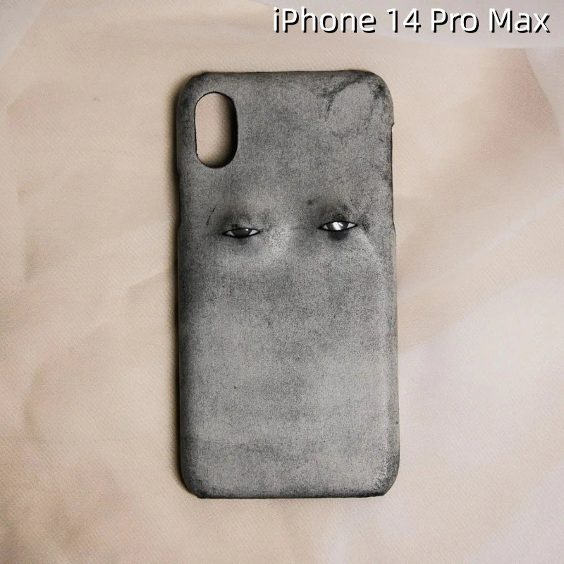 iPhone 14 Pro Max Leather Case | with 3D Eye Pattern