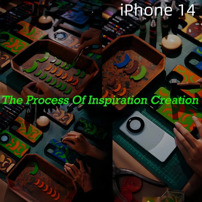 iPhone 14 Leather Case | with Hand Made Banana Design