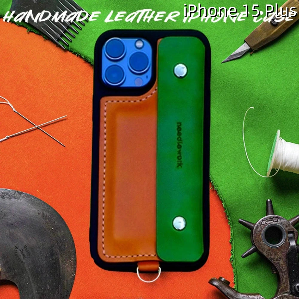 iPhone 15 Plus Leather Case | with Strap Card and Wallet