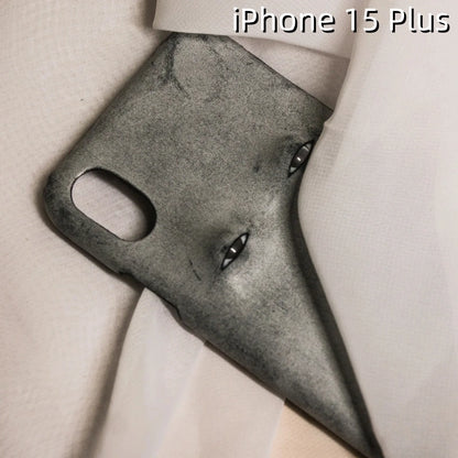 iPhone 15 Plus Leather Case | with 3D Eye Pattern