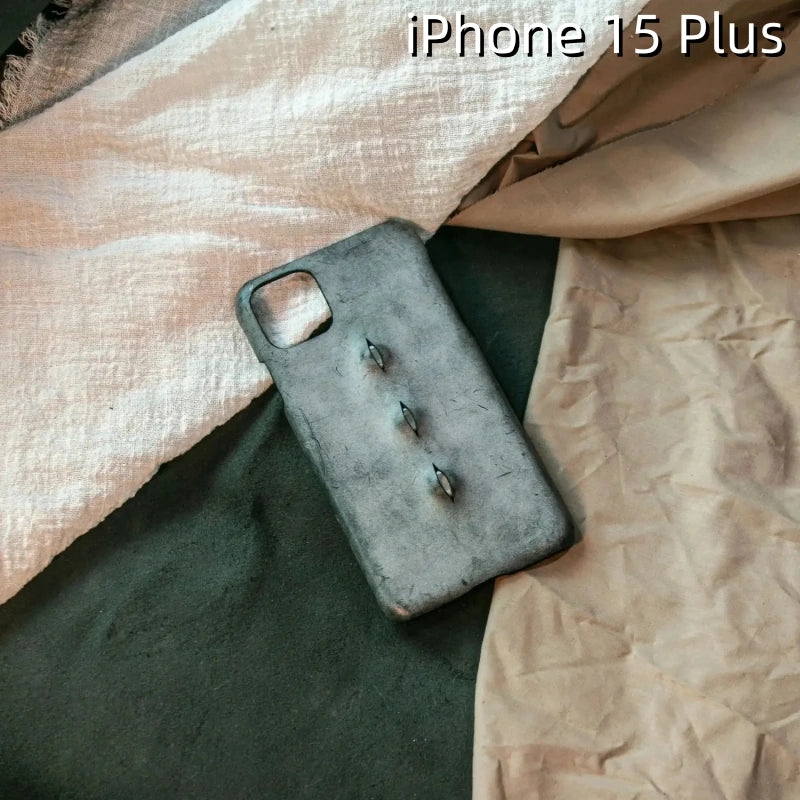 iPhone 15 Plus Leather Case | with 3D Eye Pattern