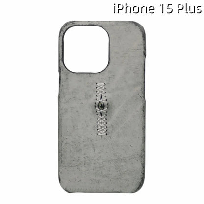 iPhone 15 Plus Leather Case | with 3D Eye Sutures Design