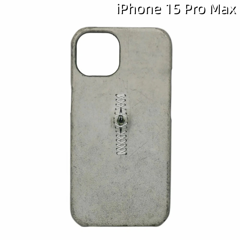 iPhone 15 Pro Max Leather Case | with 3D Eye Sutures Design