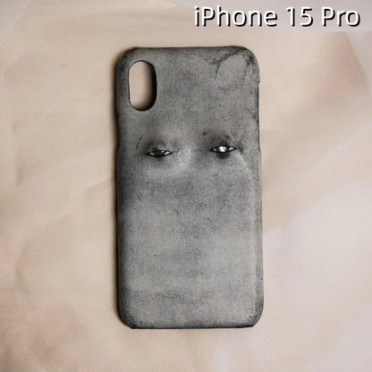 iPhone 15 Pro Leather Case | with 3D Eye Pattern