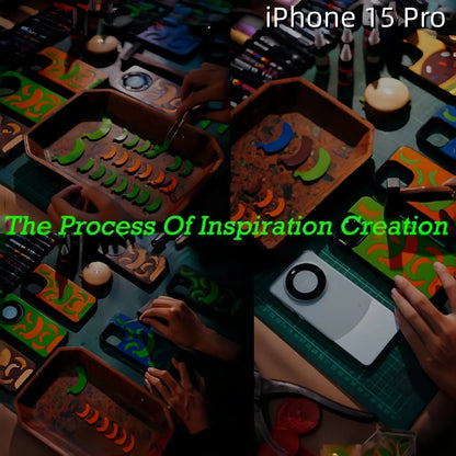iPhone 15 Pro Leather Case | with Hand Made Banana Design