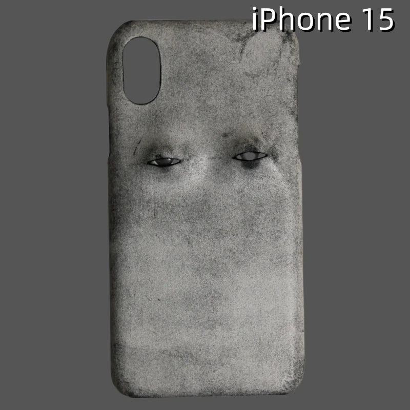 iPhone 15 Leather Case | with 3D Eye Pattern