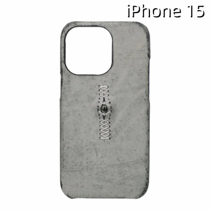 iPhone 15 Leather Case | with 3D Eye Sutures Design