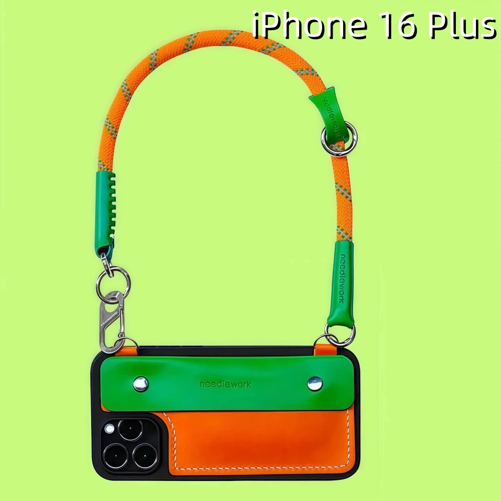 iPhone 16 Plus Leather Case | with Strap and Wallet