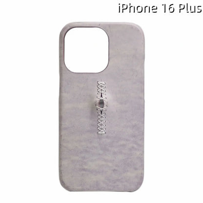 iPhone 16 Plus Leather Case | with 3D Eye Sutures Design