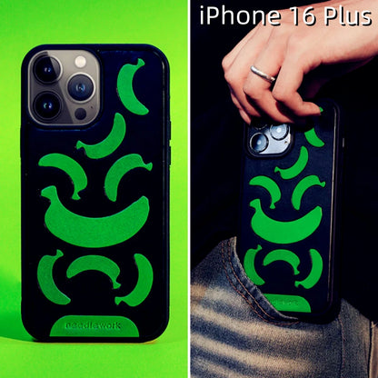 iPhone 16 Plus Leather Case | with Hand Made Banana Design