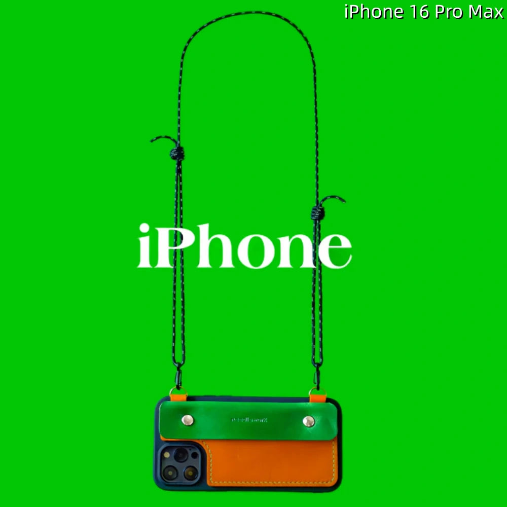 iPhone 16 Pro Max Leather Case | with Strap Crossbody and Wallet