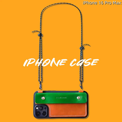 iPhone 16 Pro Max Leather Case | with Strap Crossbody and Wallet