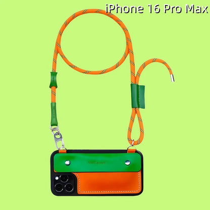 iPhone 16 Pro Max Leather Case | with Strap and Wallet