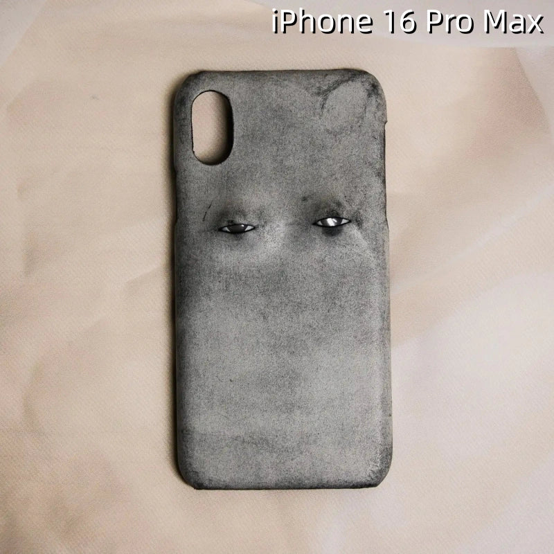 iPhone 16 Pro Max Leather Case | with 3D Eye Pattern