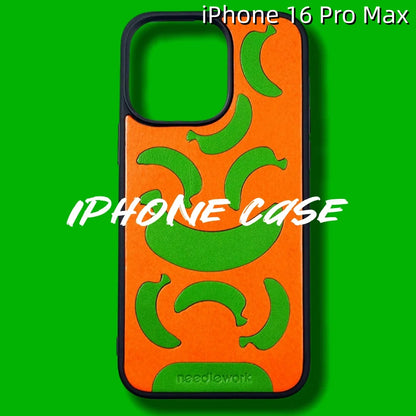 iPhone 16 Pro Max Leather Case | with Hand Made Banana Design