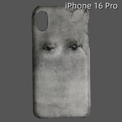 iPhone 16 Pro Leather Case | with 3D Eye Pattern