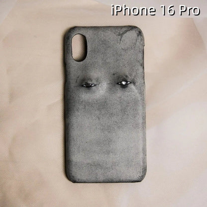 iPhone 16 Pro Leather Case | with 3D Eye Pattern