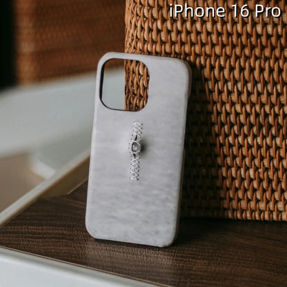 iPhone 16 Pro Leather Case | with 3D Eye Sutures Design