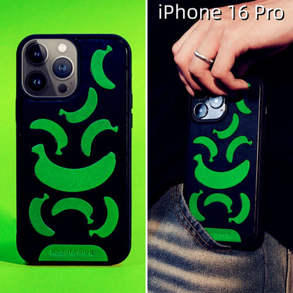 iPhone 16 Pro Leather Case | with Hand Made Banana Design