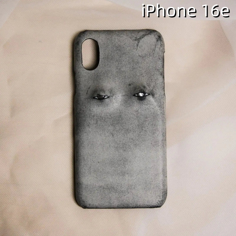 iPhone 16e Leather Case | with 3D Eye Pattern