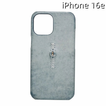 iPhone 16e Leather Case | with 3D Eye Sutures Design