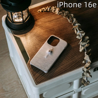 iPhone 16e Leather Case | with 3D Eye Sutures Design