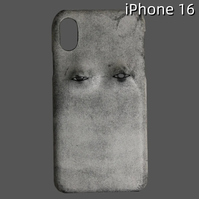 iPhone 16 Leather Case | with 3D Eye Pattern
