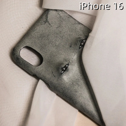 iPhone 16 Leather Case | with 3D Eye Pattern