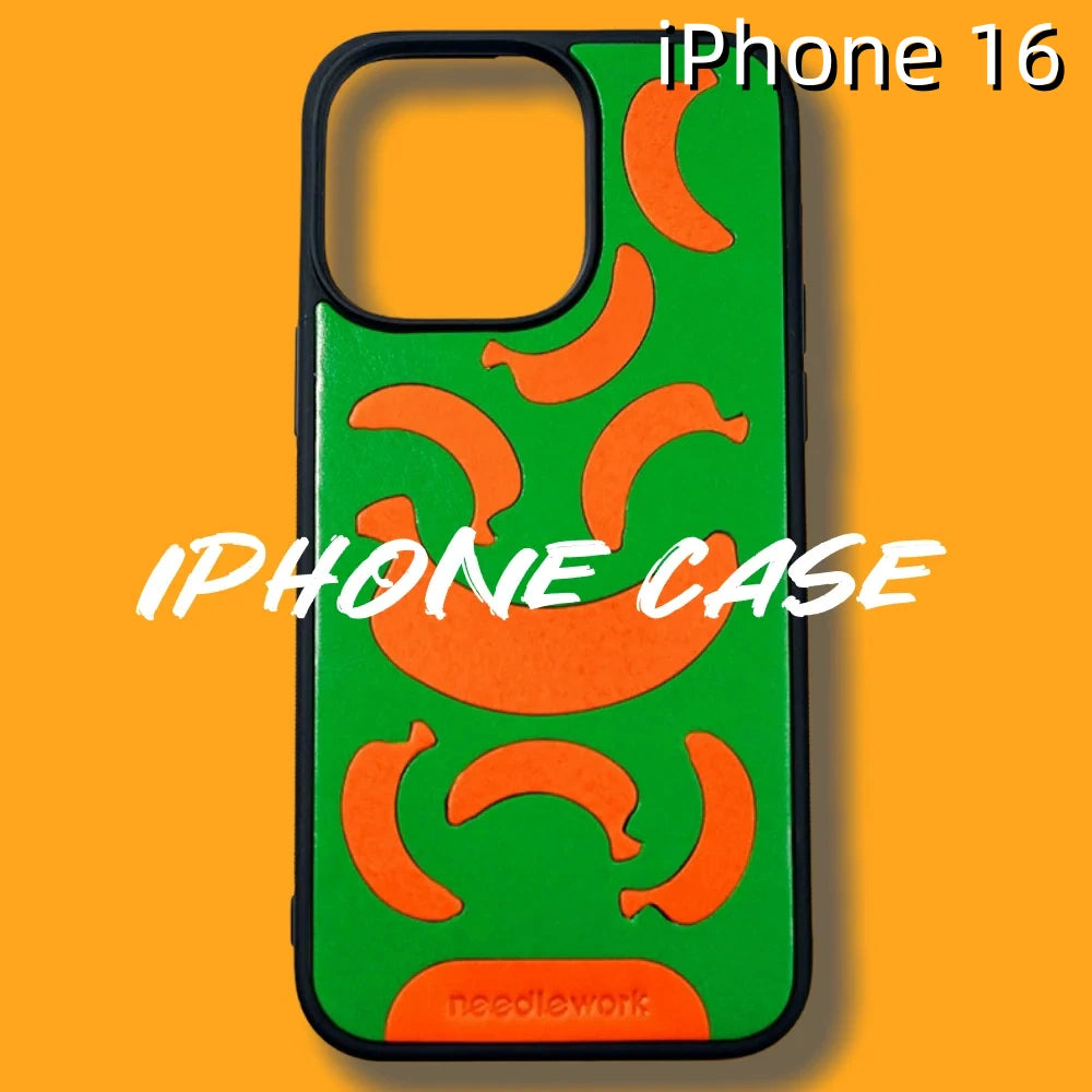 iPhone 16 Leather Case | with Hand Made Banana Design