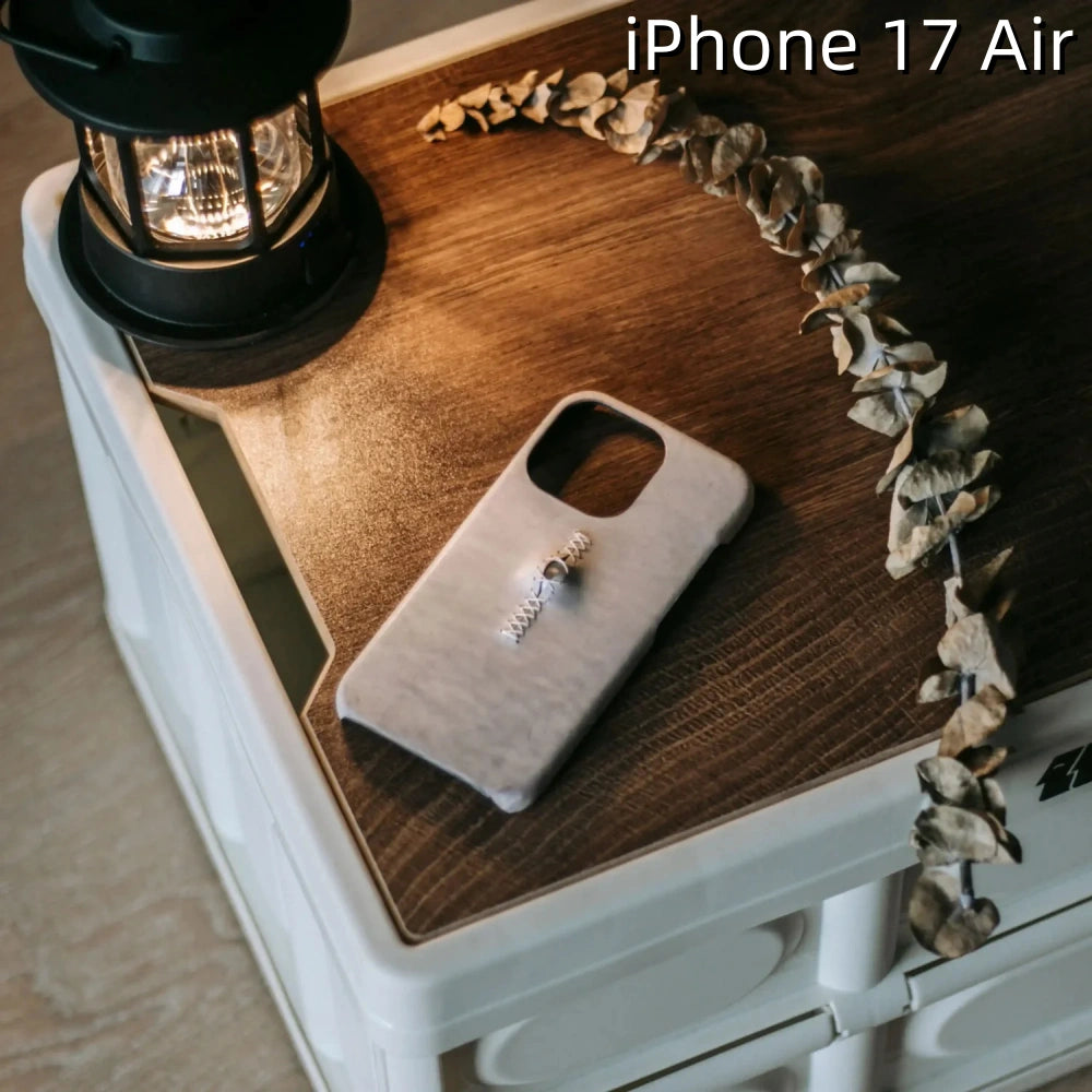 iPhone 17 Air Leather Case | with 3D Eye Sutures Design