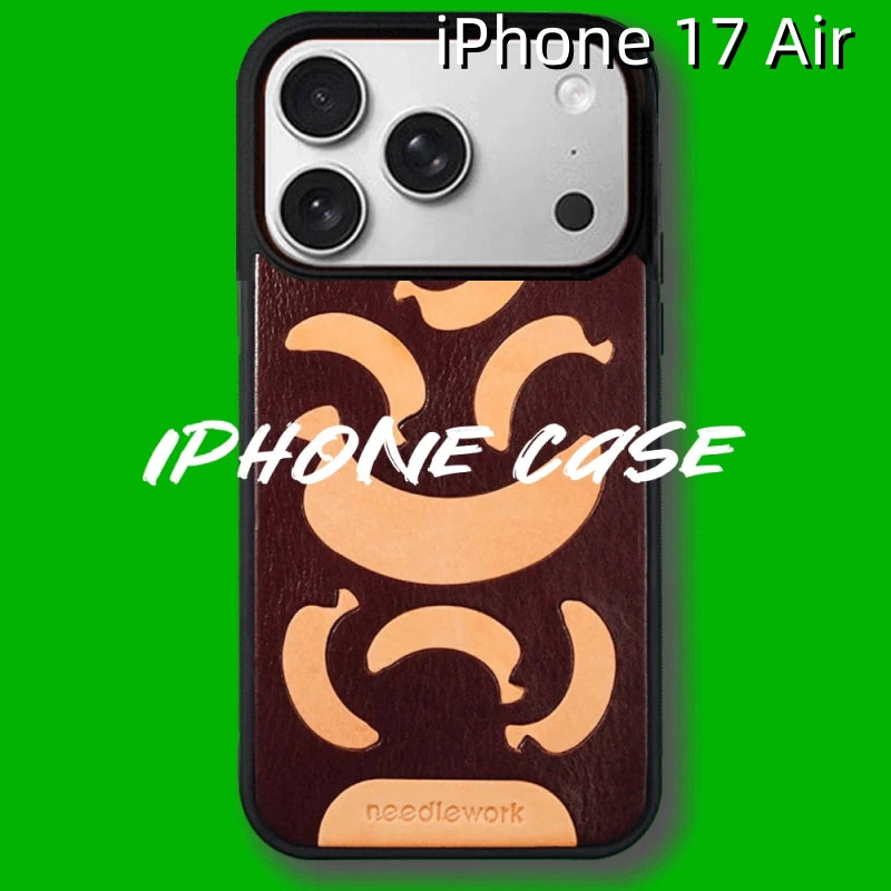 iPhone 17 Air Leather Case | with Hand Made | Banana Design