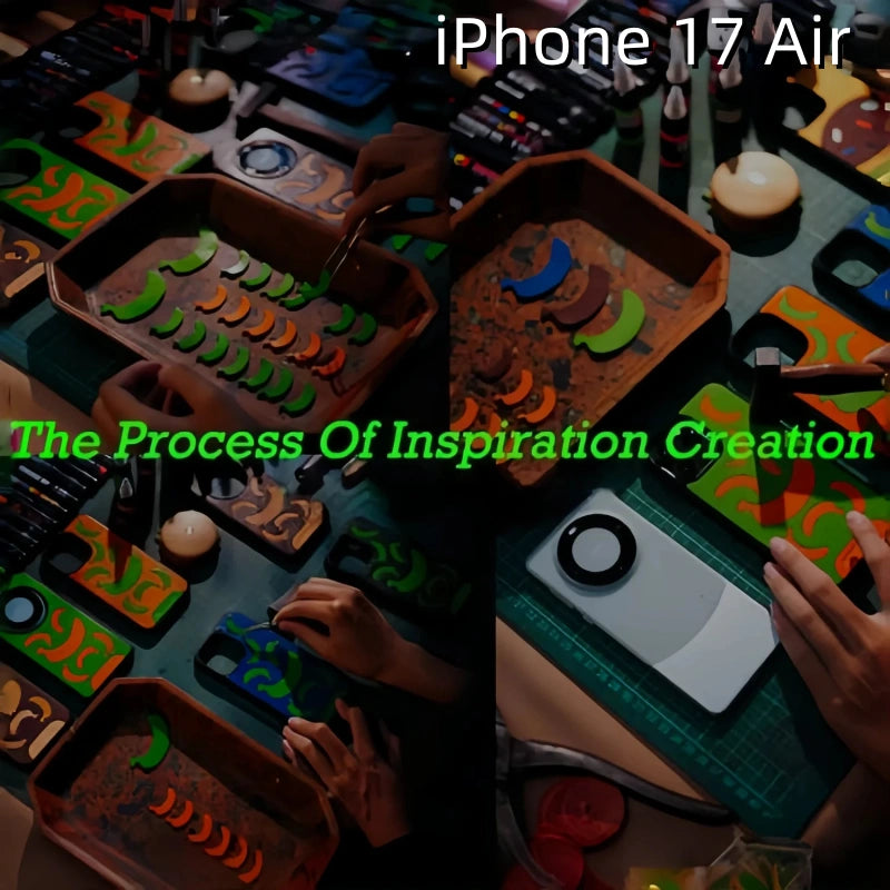 iPhone 17 Air Leather Case | with Hand Made | Banana Design