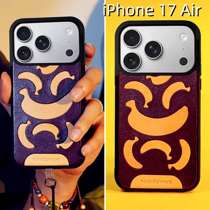 iPhone 17 Air Leather Case | with Hand Made | Banana Design