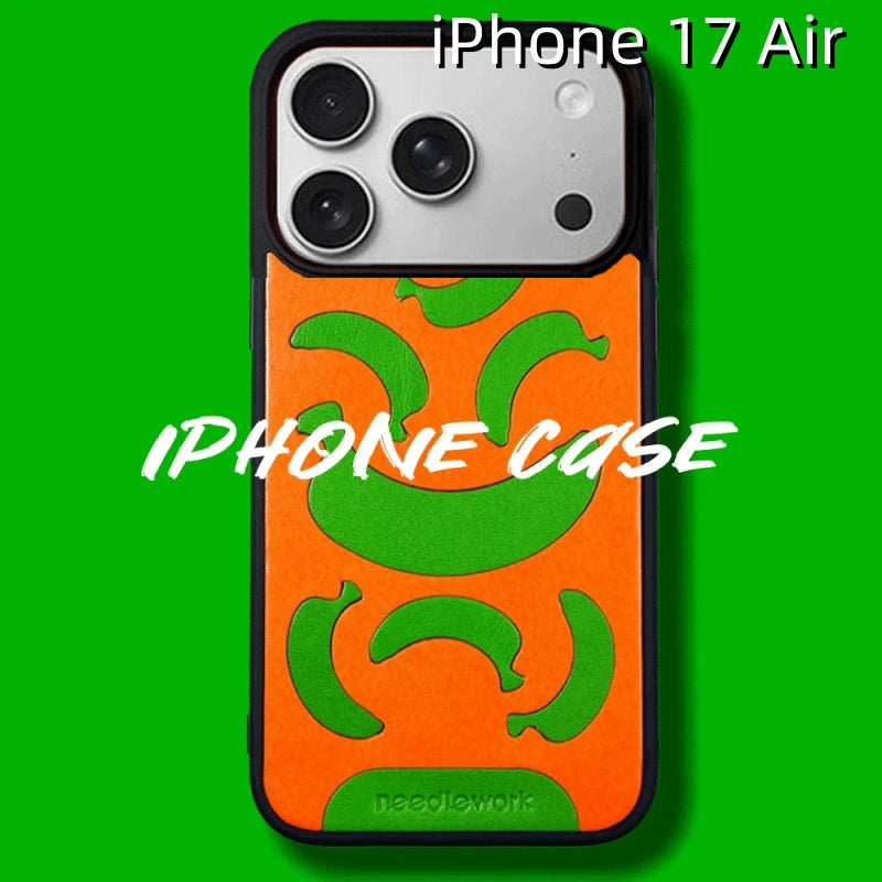 iPhone 17 Air Leather Case | with Hand Made | Banana Design