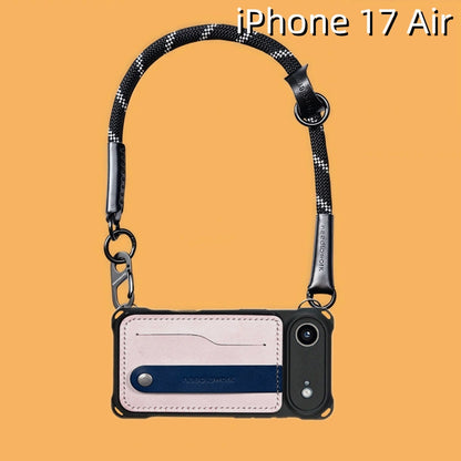 아이폰 17 에어 가죽 케이스 | 카드 홀더 및 탈착식 스트랩 포함