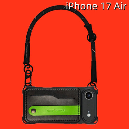 아이폰 17 에어 가죽 케이스 | 카드 홀더 및 탈착식 스트랩 포함