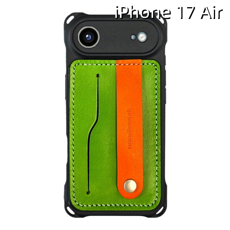 iPhone 17 Air Leather Case | with Removable Strap Crossbody and Card Holder