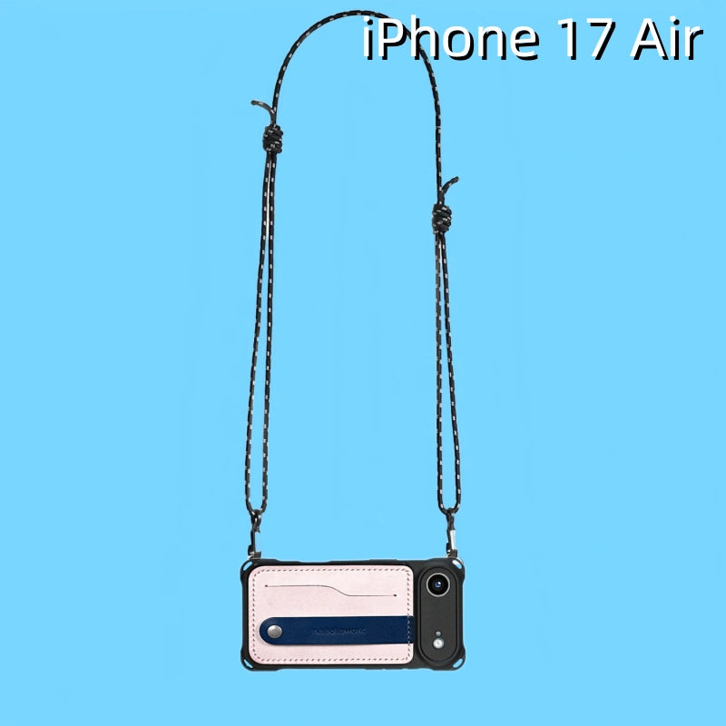 iPhone 17 Air Leather Case | with Removable Strap Crossbody and Card Holder