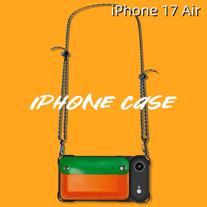iPhone 17 Air Leather Case | with Removable Strap Crossbody and Wallet