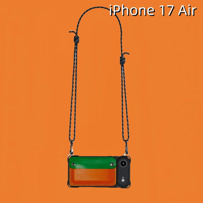 iPhone 17 Air Leather Case | with Removable Strap Crossbody and Wallet