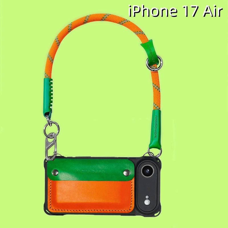 iPhone 17 Air Leather Case | with Removable Strap and Wallet