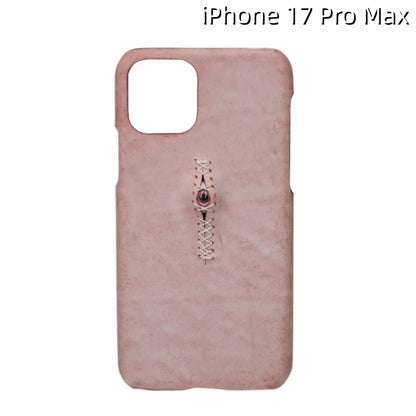 iPhone 17 Pro Max Leather Case | with 3D Eye Sutures Design