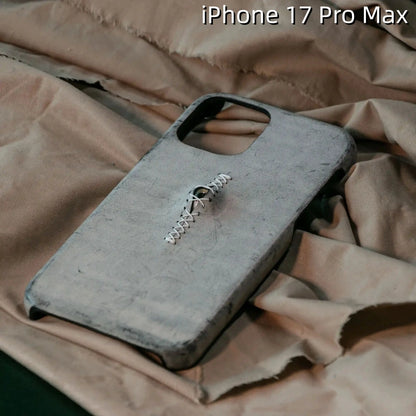 iPhone 17 Pro Max Leather Case | with 3D Eye Sutures Design