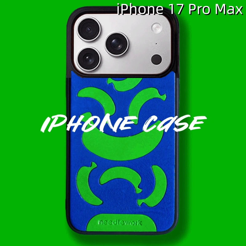iPhone 17 Pro Max Leather Case | with Hand Made | Banana Design