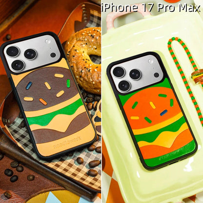 iPhone 17 Pro Max Leather Case | with Hand Made Hamburger Design