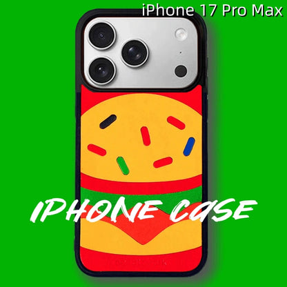 iPhone 17 Pro Max Leather Case | with Hand Made Hamburger Design