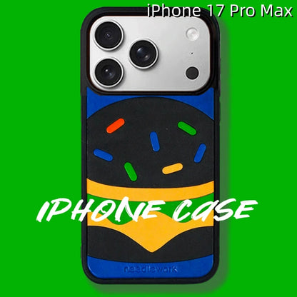 iPhone 17 Pro Max Leather Case | with Hand Made Hamburger Design