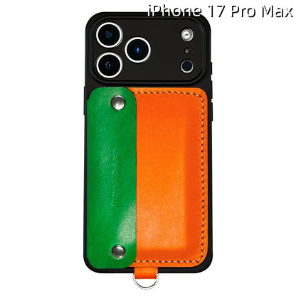 아이폰 17 프로 맥스 가죽 케이스 | 탈부착 가능한 스트랩, 카드 및 지갑 포함