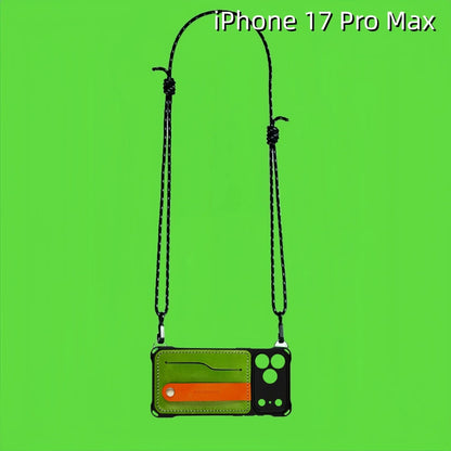 iPhone 17 Pro Max Leather Case | with Removable Strap Crossbody and Card Holder